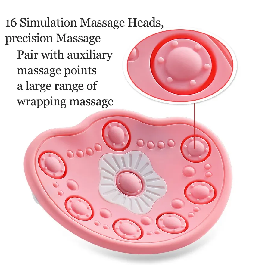 Electric Breast Massage Pads With Hot Compress Wireless Vibration Chest Massager Breast Enhancement Instrument Massage Therapy view 5