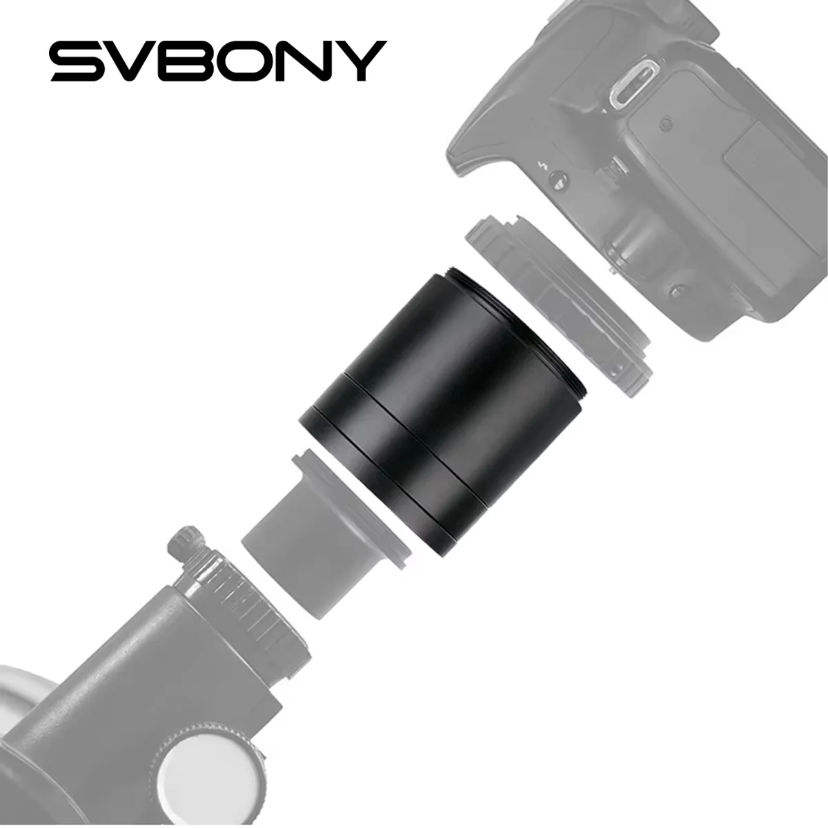 

SVBONY SV129 T2 Telescope Extension Tube Kit 5mm 10mm 30mm M42x0.75 for Astronomical Telescope for Extended Length