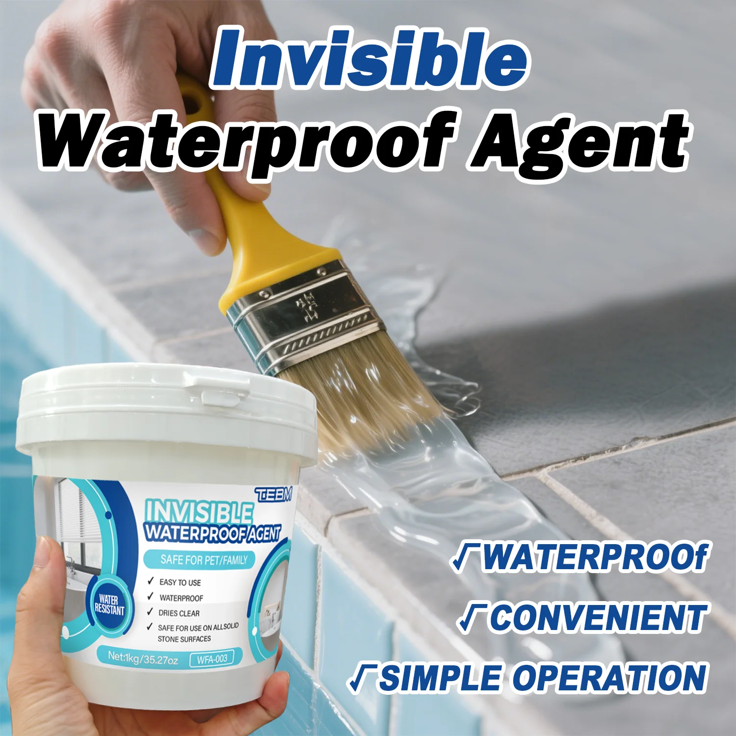 1kg Waterproof Agent Glue Invisible Transparent Sealing Coating Leak-Free Water-Based Glue Adhesive Super Sealant Toilet Repair
