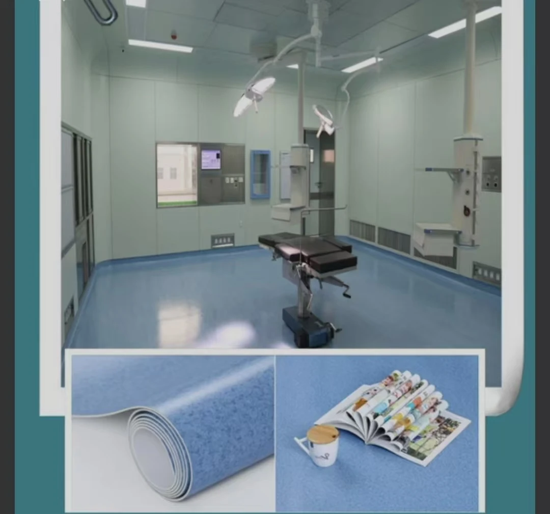 2M Wide Thicken PVC Floor Leather Waterproof Wear-resistant Anti-slip Suitable Large Area Using School, Factory, Exhibition Hall