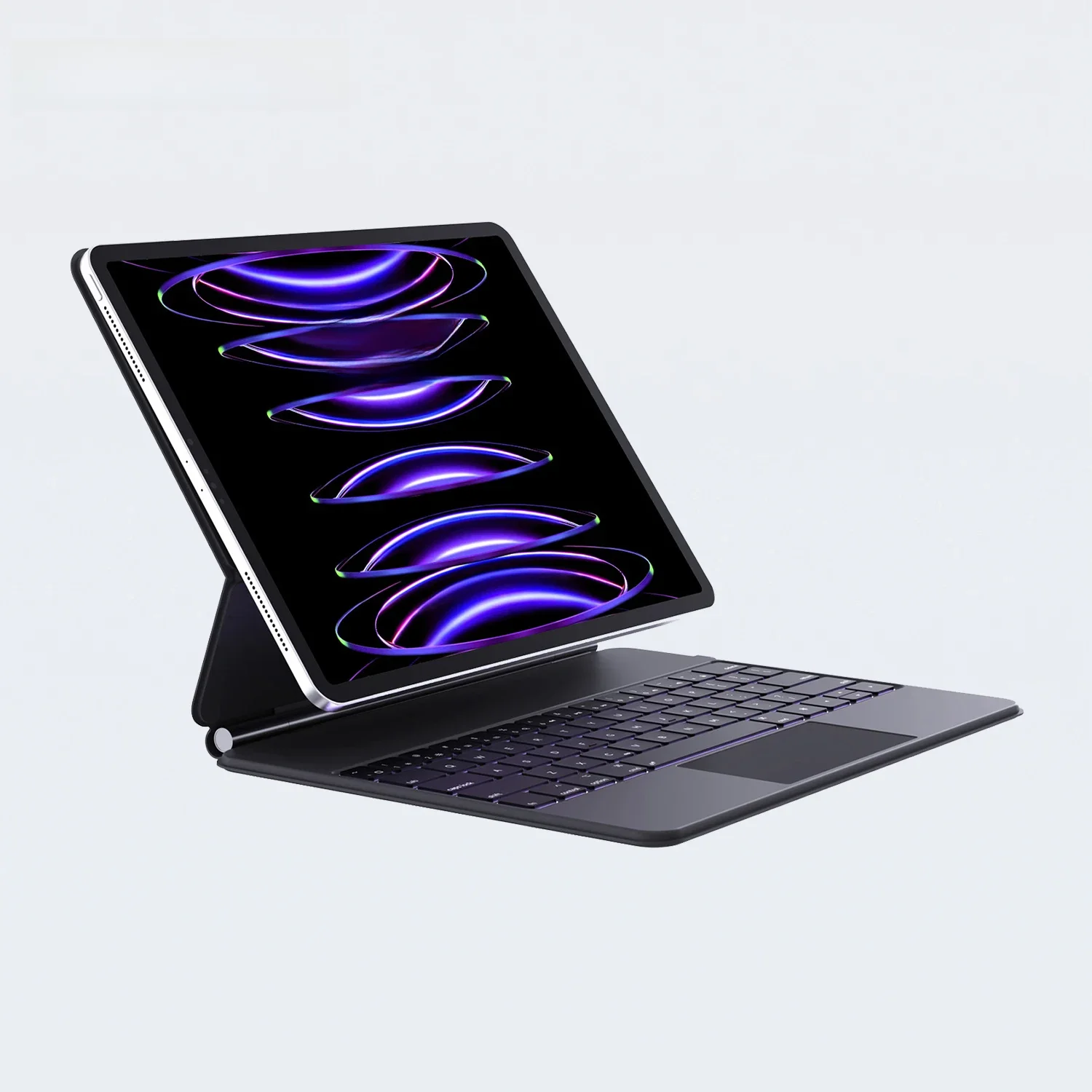 Ipad pro12.9 teclado magnético flutuante inteligente folio bluetooth sem fio backlit recarregável