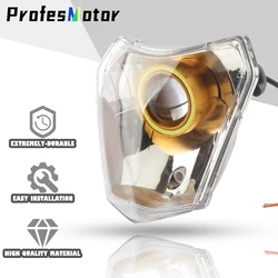 For KTM Angel Eye LED Headlight EXC XC SX SXF EXCW 2016-2023 150 200 300 400 450 500 Motocross Head Light Motorcycle Accessories