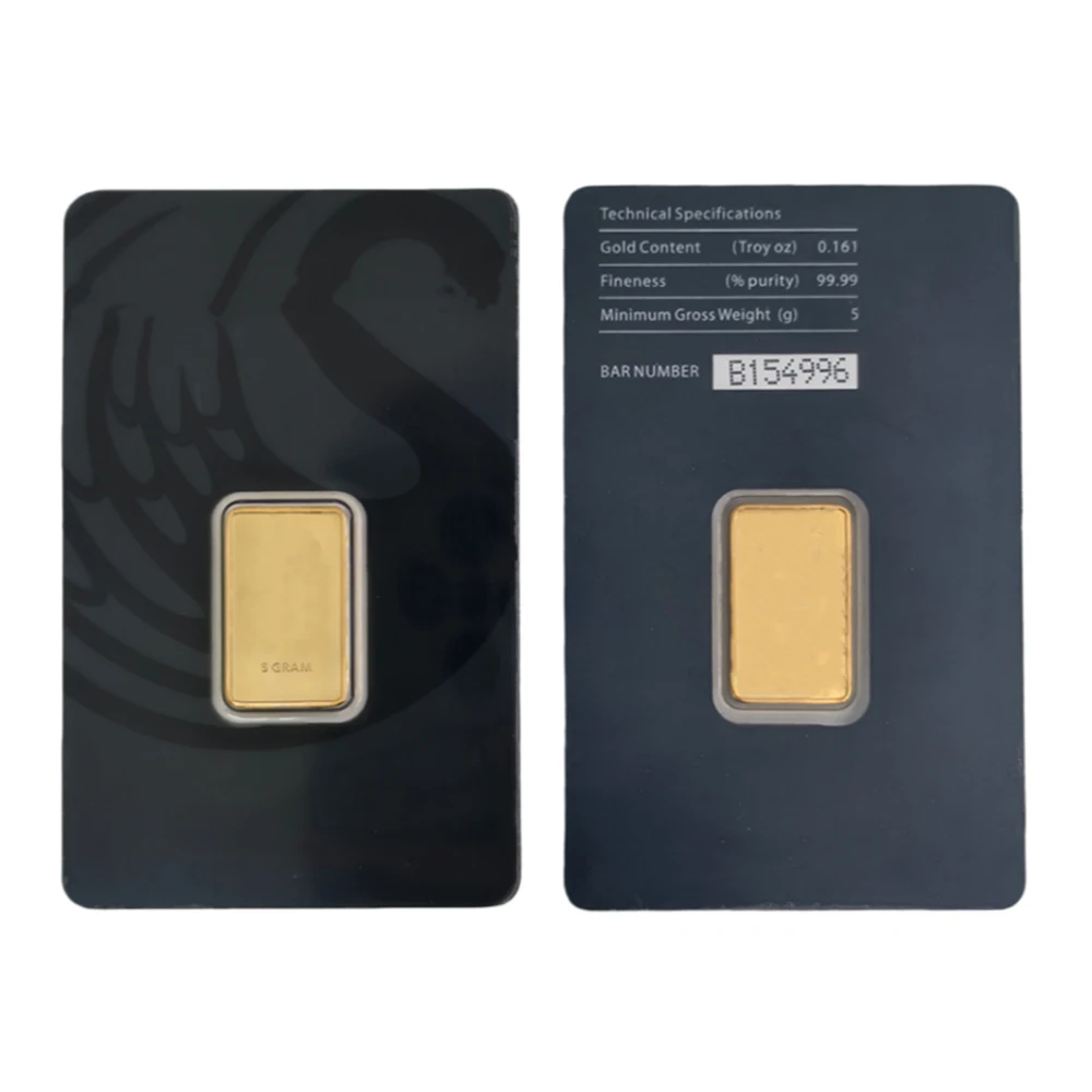 VB 1g/2,5g/10g/20g/1oz/50g 24K vergulde goudstaven in oranje verzegelde verpakking, niet-magnetische koperen staaf, onafhankelijk serienummer, cadeau