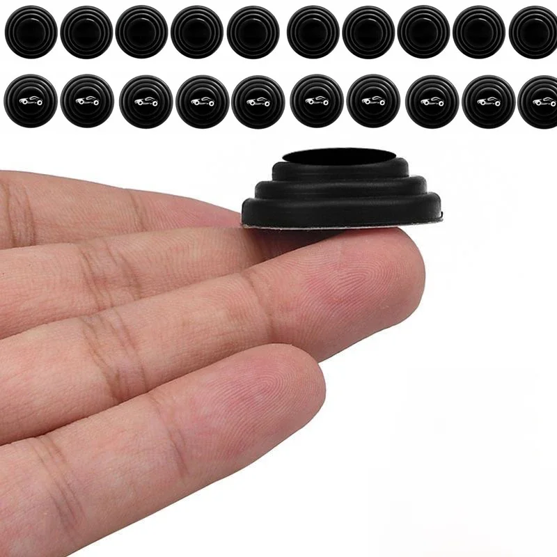 20pcs Car Door Silicone Anti Shock Pad Universal Trunk Sound Isolamento Espessamento Almofada