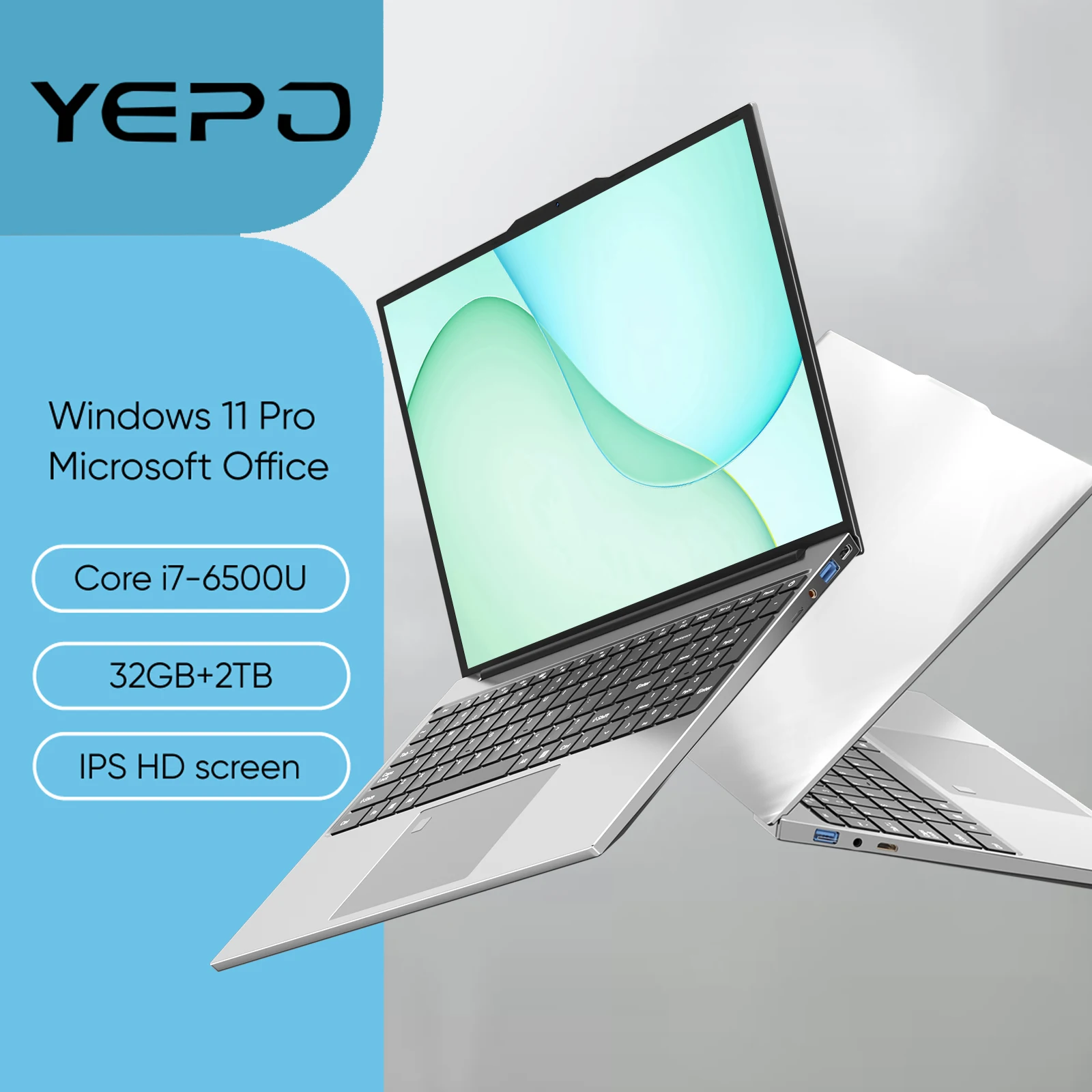 YEPO 15,6-дюймовый ноутбук Intel