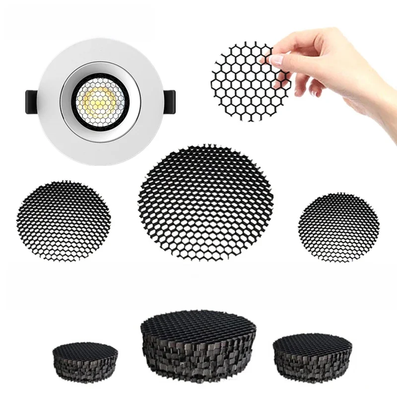 Aluminiowa przeciwodblaskowa siatka o strukturze plastra miodu Downlight Track Grill filtr abażur kaptur uchwyt oświetlenie punktowe akcesoria do osprzętu — zdjęcie 2