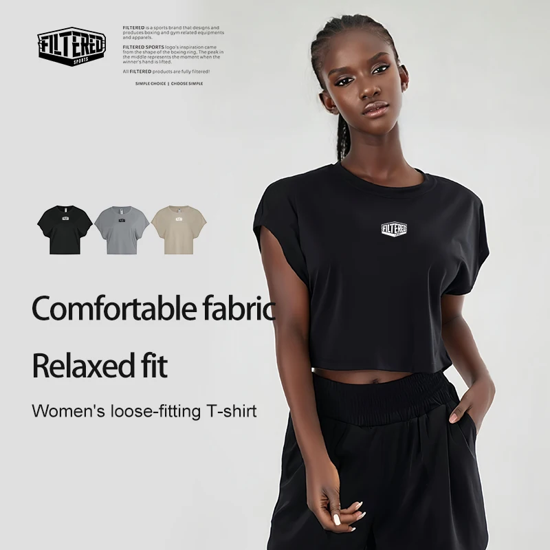 

FILTERE Women's T-shirts Loose-fit Quick Dry White Vest Sports Training Daily Versatile Wardrobe Breathable Odor-free Hiking