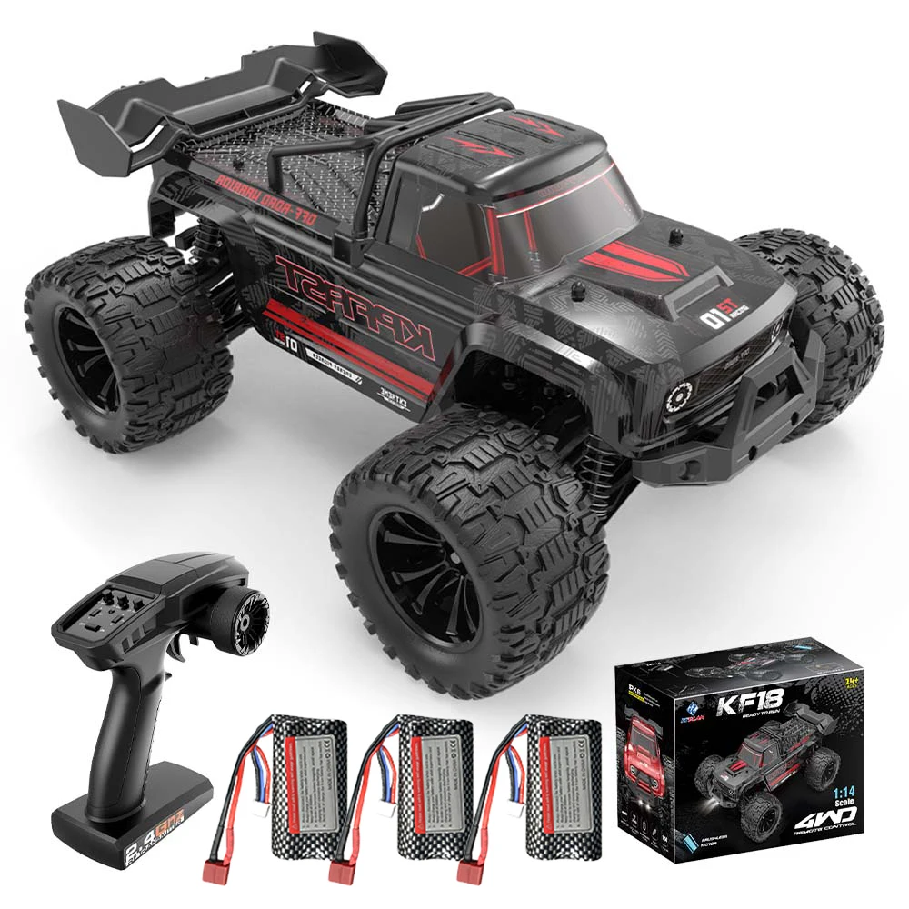 Teeggi KF18 80 km/h Hochgeschwindigkeits-RC-Auto im Maßstab 1:1, 4WD, 3S mAh, bürstenloser Motor, professionelles ferngesteuertes Offroad-RC-Auto, Monstertruck für Jungen