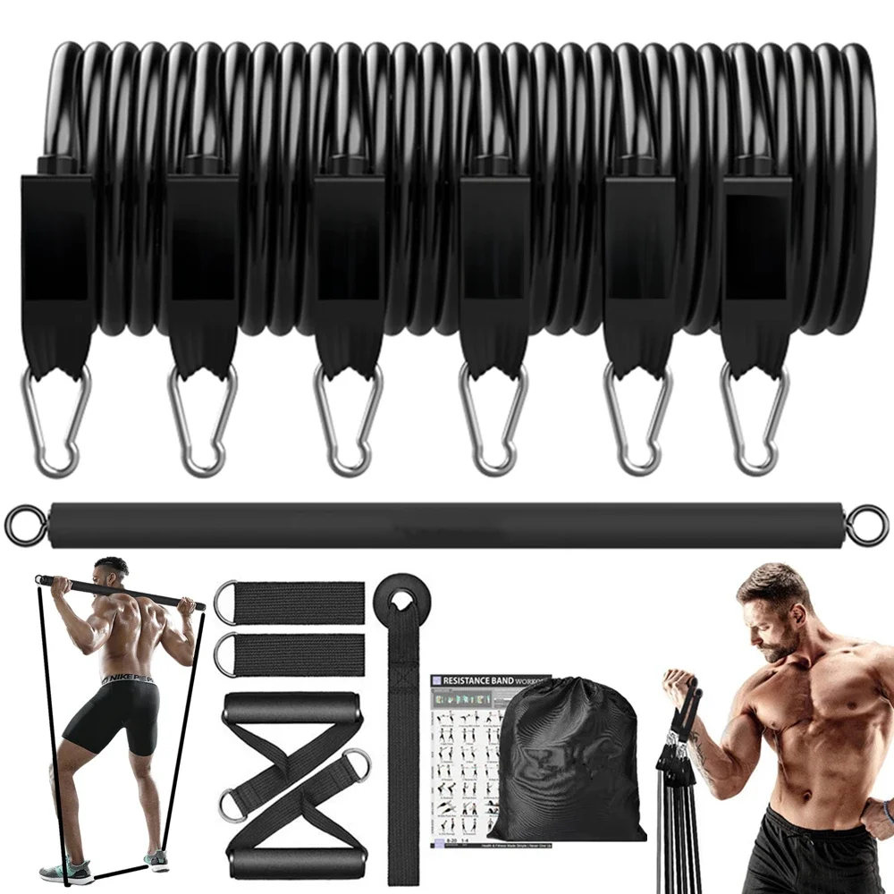 Workout Bar Fitness Weerstandsbanden Set Pilates Yoga Trektouw Oefening Training Expander Fitnessapparatuur voor thuisbodybuilding - afbeelding 2