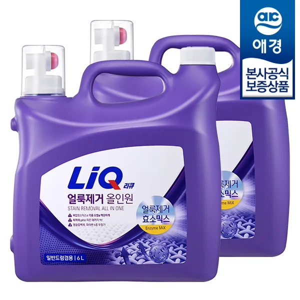 [Aekyung] liqueur stain removal all-in-one general drum 6L x 2 pieces liquid washing container