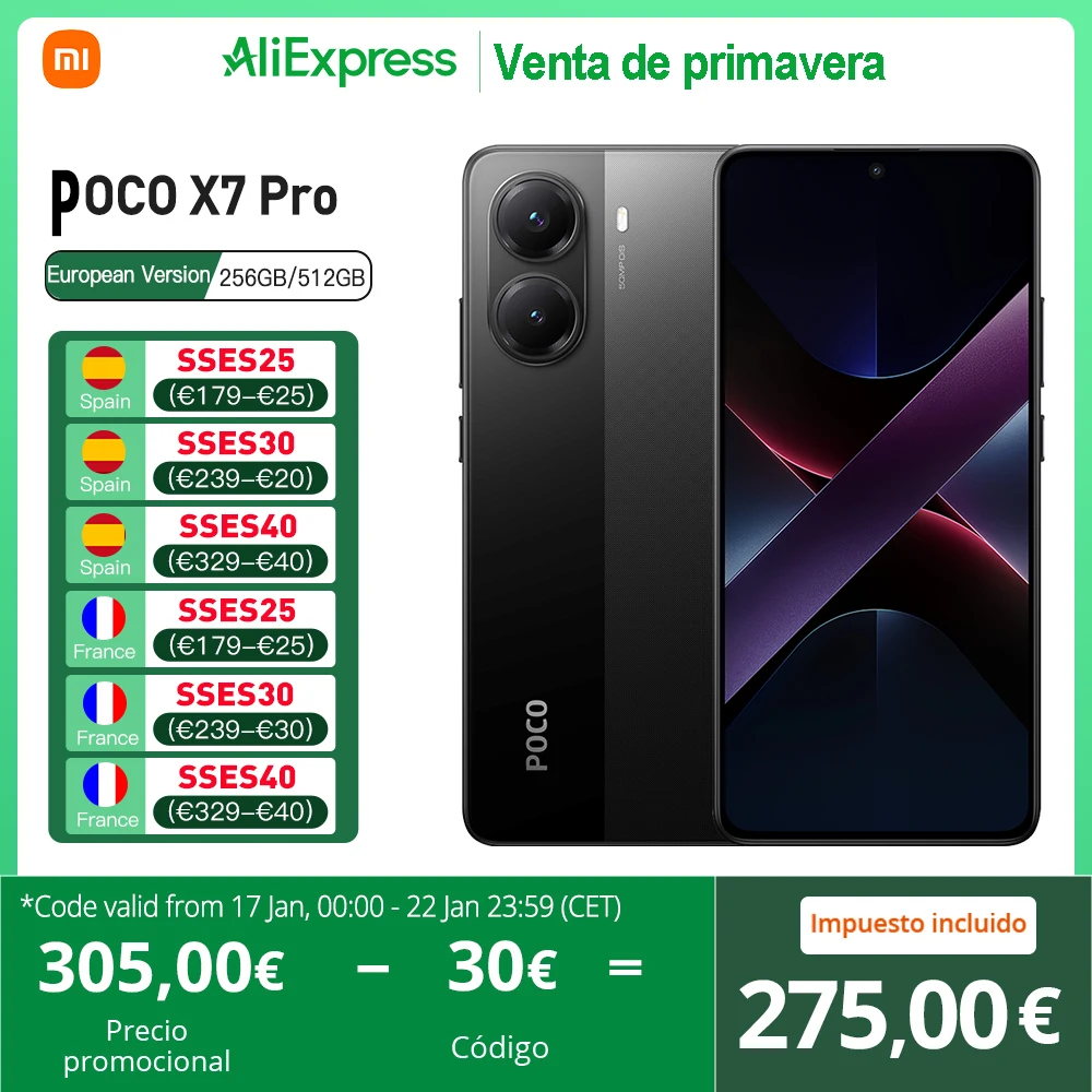 POCO X7 Pro 5G European Version 256BG/512GB Dimensity 8400 Ultra 6.67