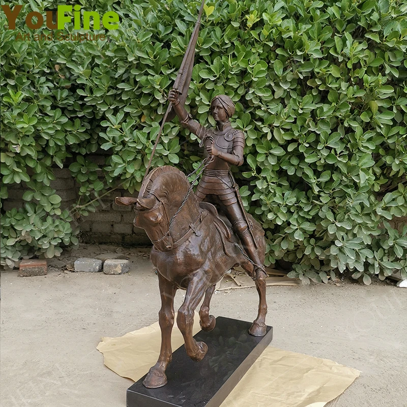 80cm Bronze Statue Of Soldier On The Horse Knight Antique Bronze Soldier Sculpture For Home Decor Art Crafts Big Ornament Gift