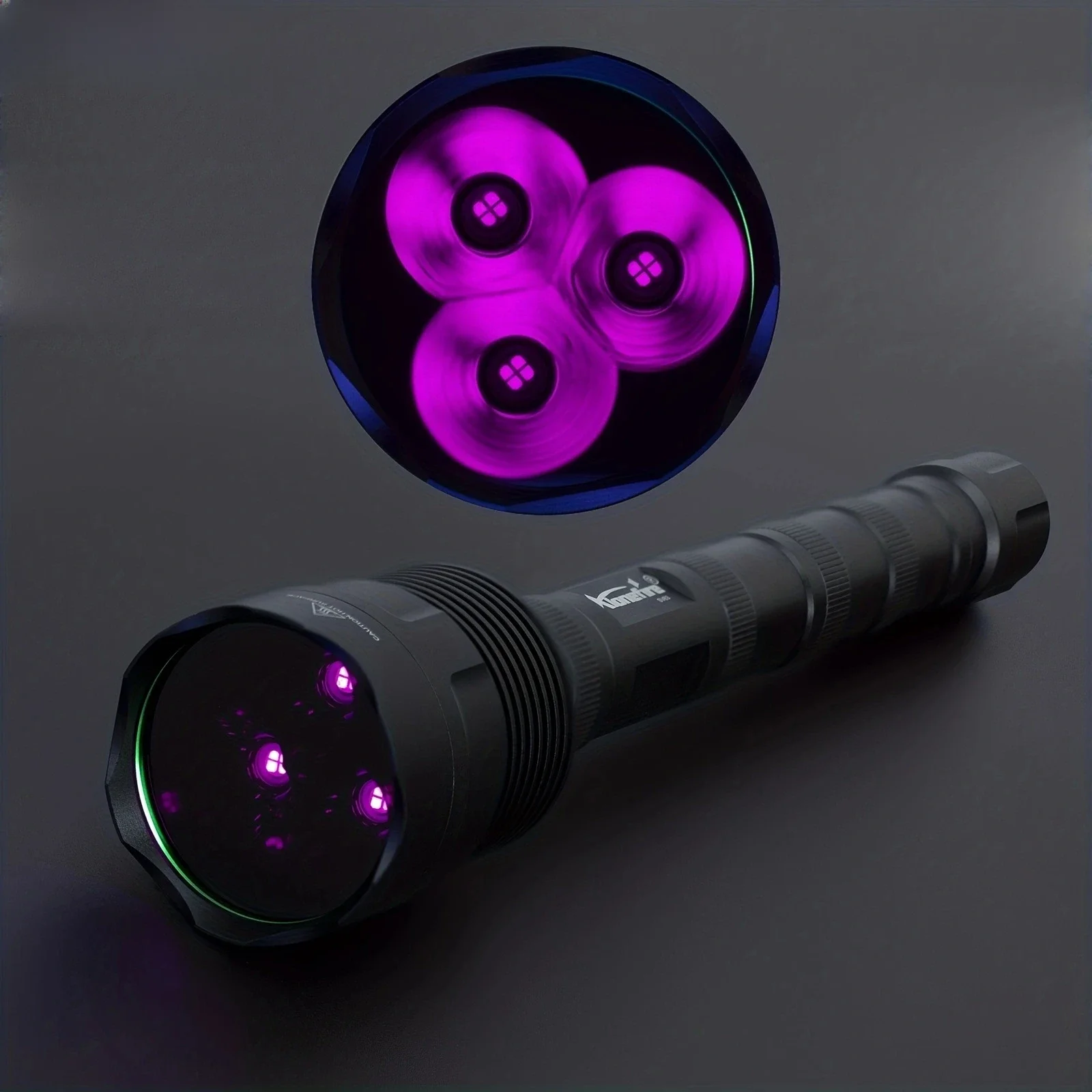 60W 3x365nm UV-LED Leistungsstarke Schwarzlicht-Taschenlampe 395nm Hochleistungs-Ultraviolett Unsichtbarer Marker Härtungslicht für Katzen und Hunde