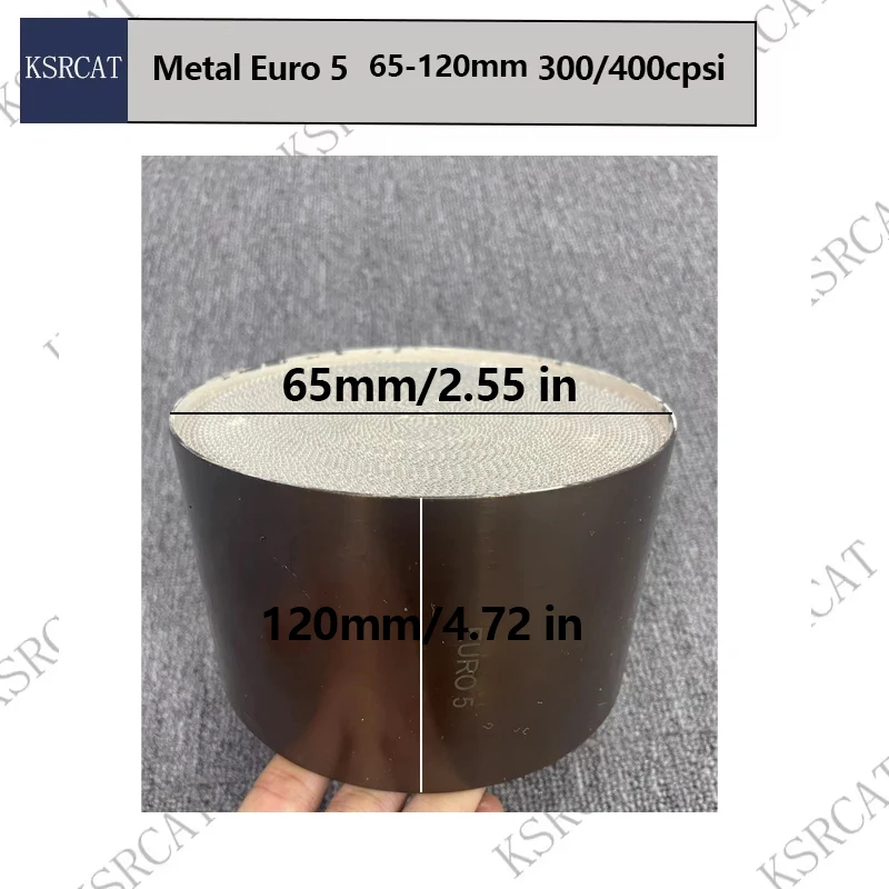 65-120mm Euro 5 300/400cpsi High Flow Automotive Catalyst Metal Round Catalytic Converter Metallic Catalyst