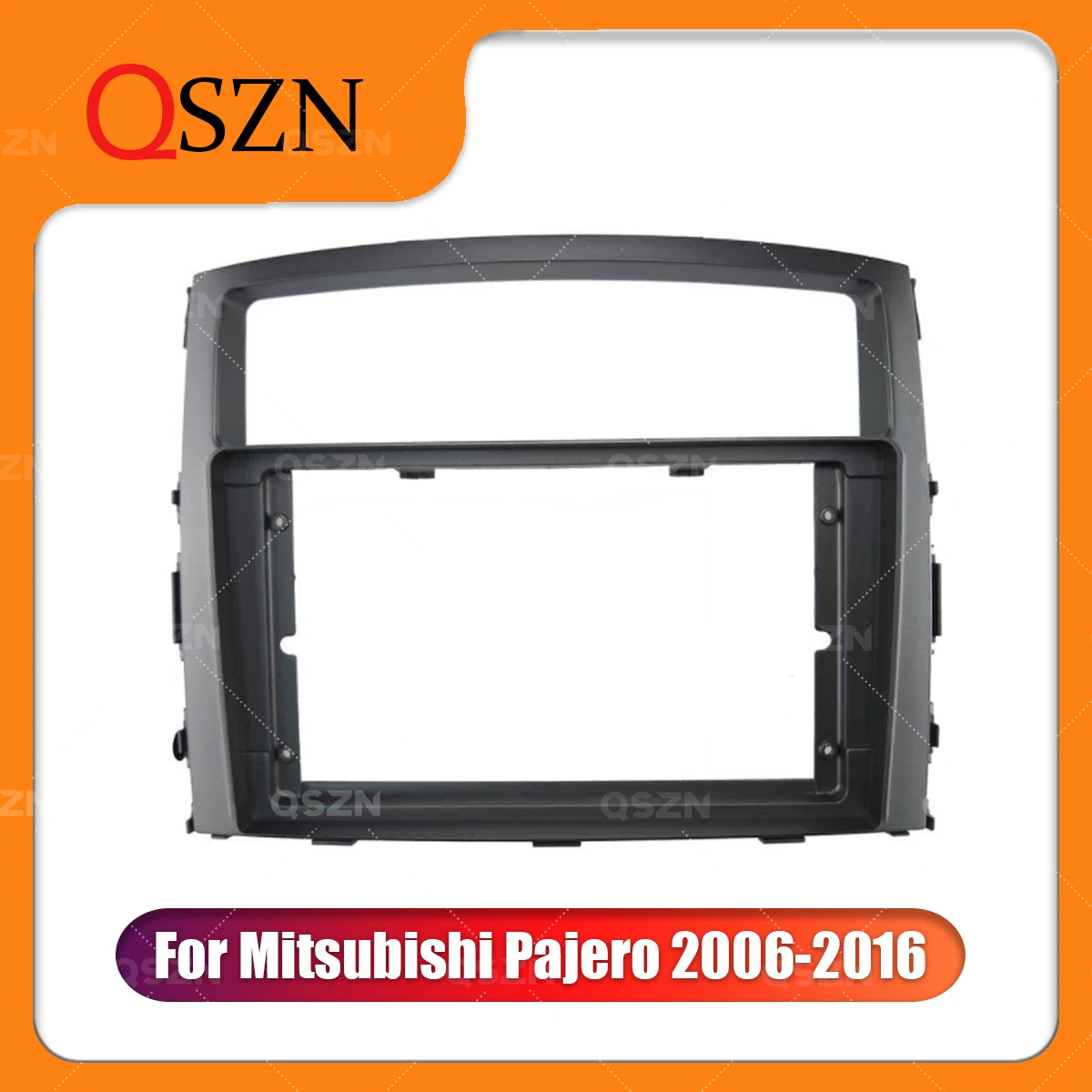 

QSZN 9 Inch Car Radio Frame Fascia For Mitsubishi Pajero 2006-2016 Bezel Panel Fit Installation Dashboard Mount Kit 2 Din