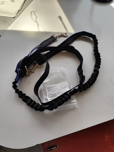 Customer review photo for Hands-Free Bungee Dog Leash with Adjustable Waist Belt