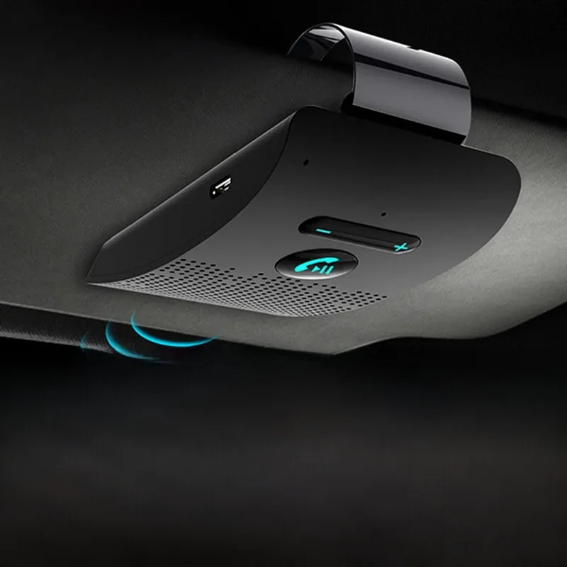 Kit veicular mãos-livres bluetooth 5.0, alto-falante hifi 2w, receptor de áudio sem fio, reprodutor