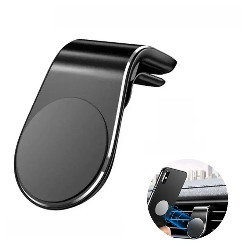 Support de téléphone magnétique pour voiture, support magnétique pour grille d'aération, GPS, pour Smartphone, iPhone, xiaomi, Samsung, Type L, universel