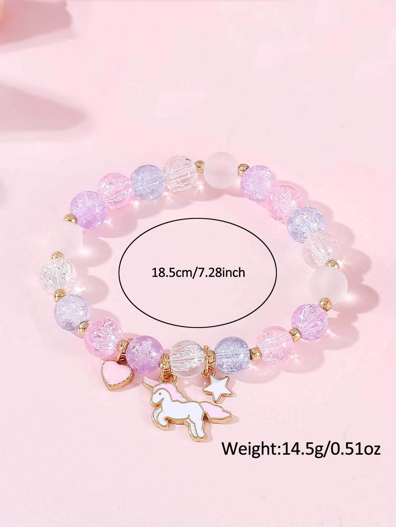 Modische Niedliche Kinder-Leuchtquarzuhr mit Pferdeanhänger-Armband im Einhorn-Design als Geschenk – Detail 2