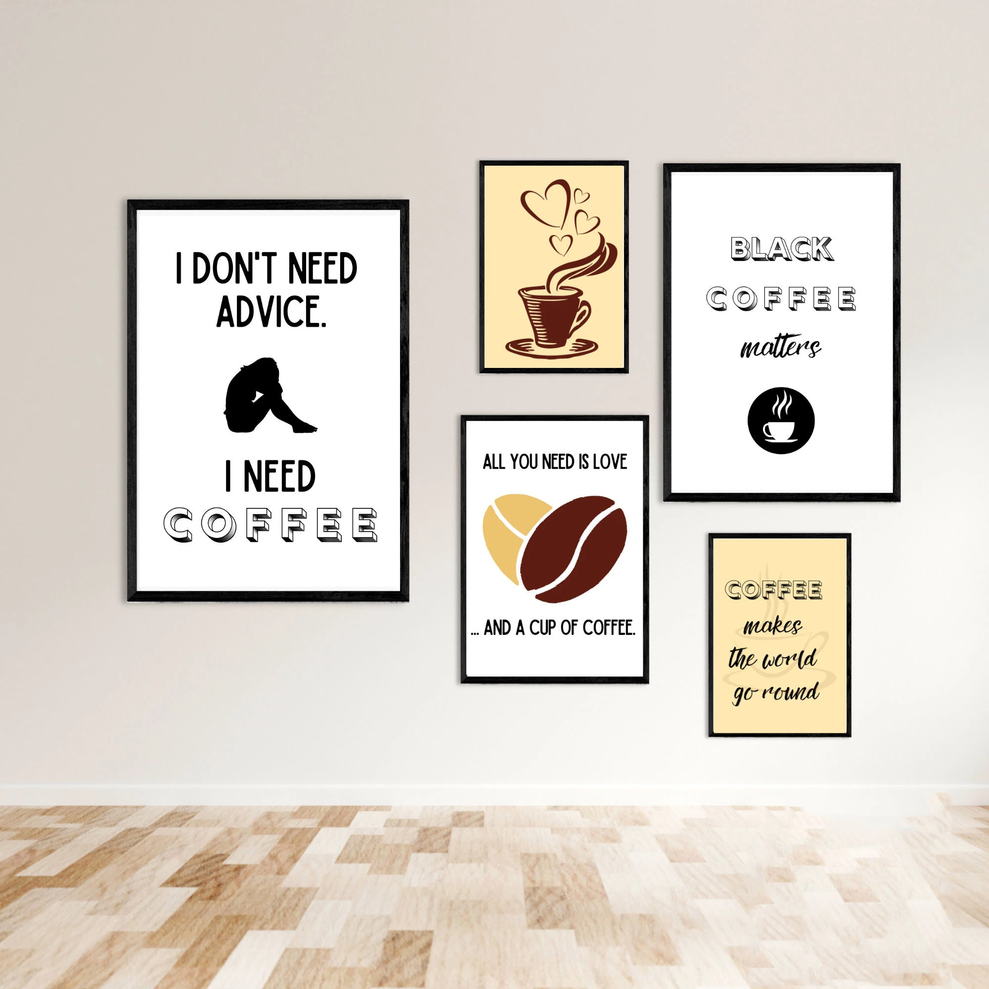 

Coffee Funny Quote Poster and Print Cafe Wall Art Retro Posters Decor Coffee Shop Wall Picture Bar Art Kitchen Canvas Painting