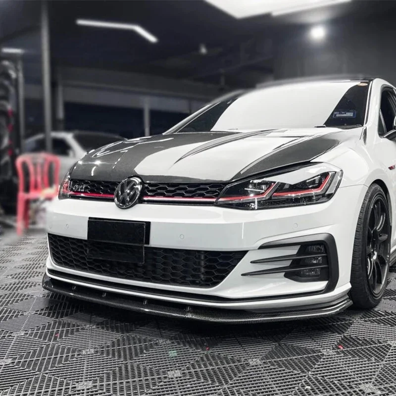 Przedni spojler zderzaka w stylu TCR do VW Golf MK7 GTI GTD R Rline Golf MK7.5 GTI GTD R R-line 2012-2020, nakładka, dokładka, spoiler pod zderzak. — zdjęcie 2