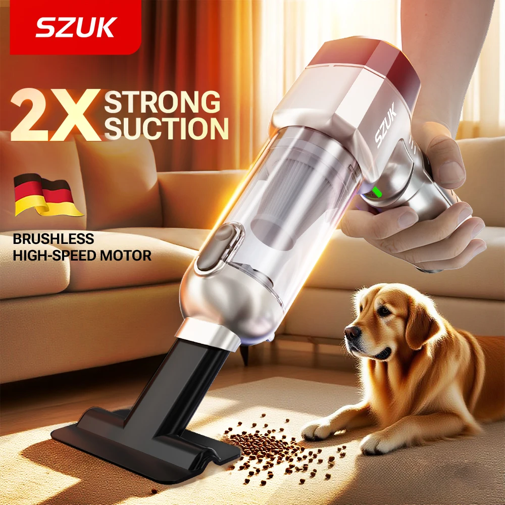 SZUK Car Vacuum Cleaner 9998700PA Handheld Mini Vacuum Cleaner 6000mAh Powerful Suction Portable Vacuum Cleaner for Car Home