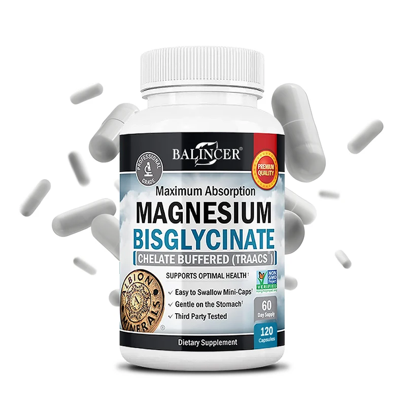 Magnesium Bisglycinate - Maximum Absorption, Full Response and Buffered - Healthy Energy Musculoskeletal and Joint Support