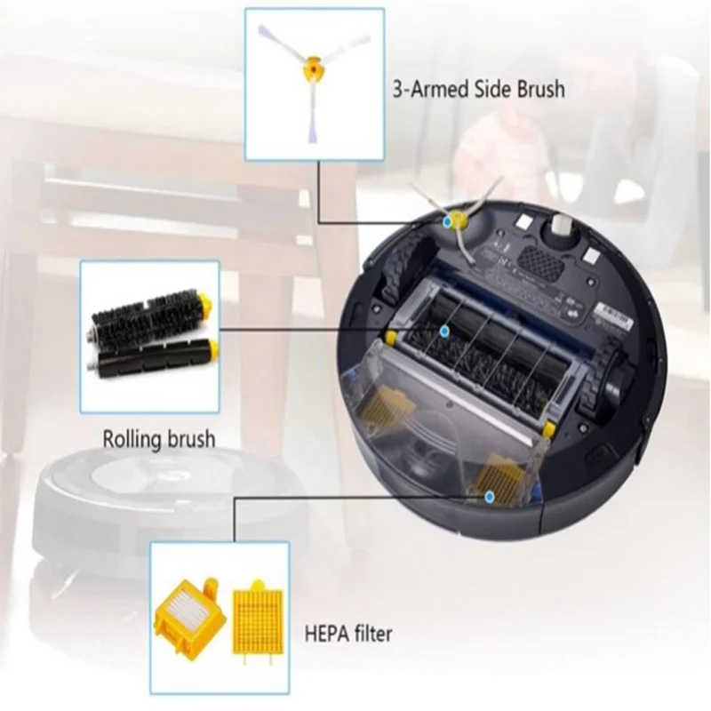 アイロボットルンバ700シリーズ760 770 772 774 775 776 780 782 785 786 790アクセサリーhepaフィルターメインサイドブラシホイールスペア