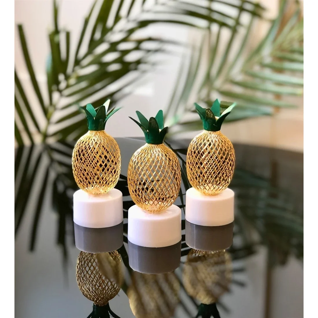 Mini veilleuse ananas, lot de 3