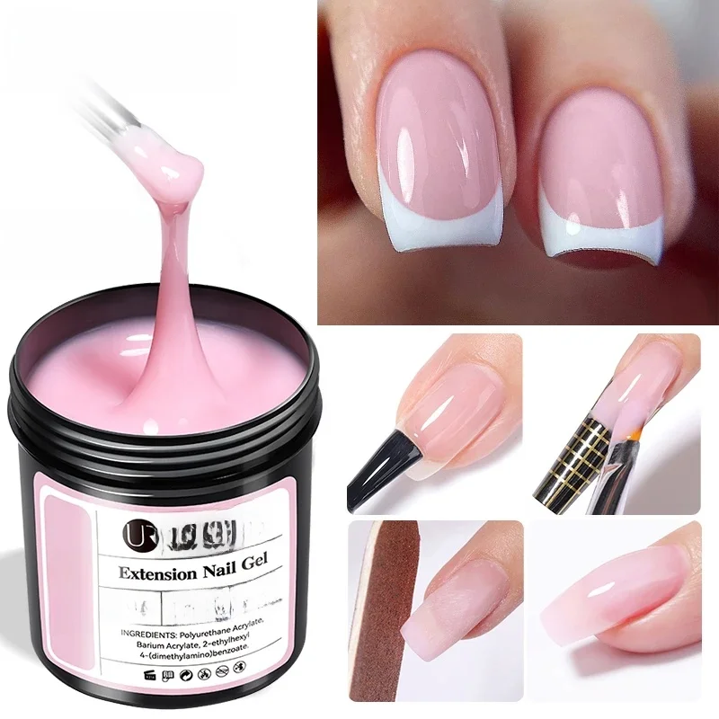 Ur Suiker 150G Extensie Gelei Nude Roze Rose Rode Snelle Verlenging Gel Nagellak Extensie Uv Led Manicure Weken - afbeelding 2