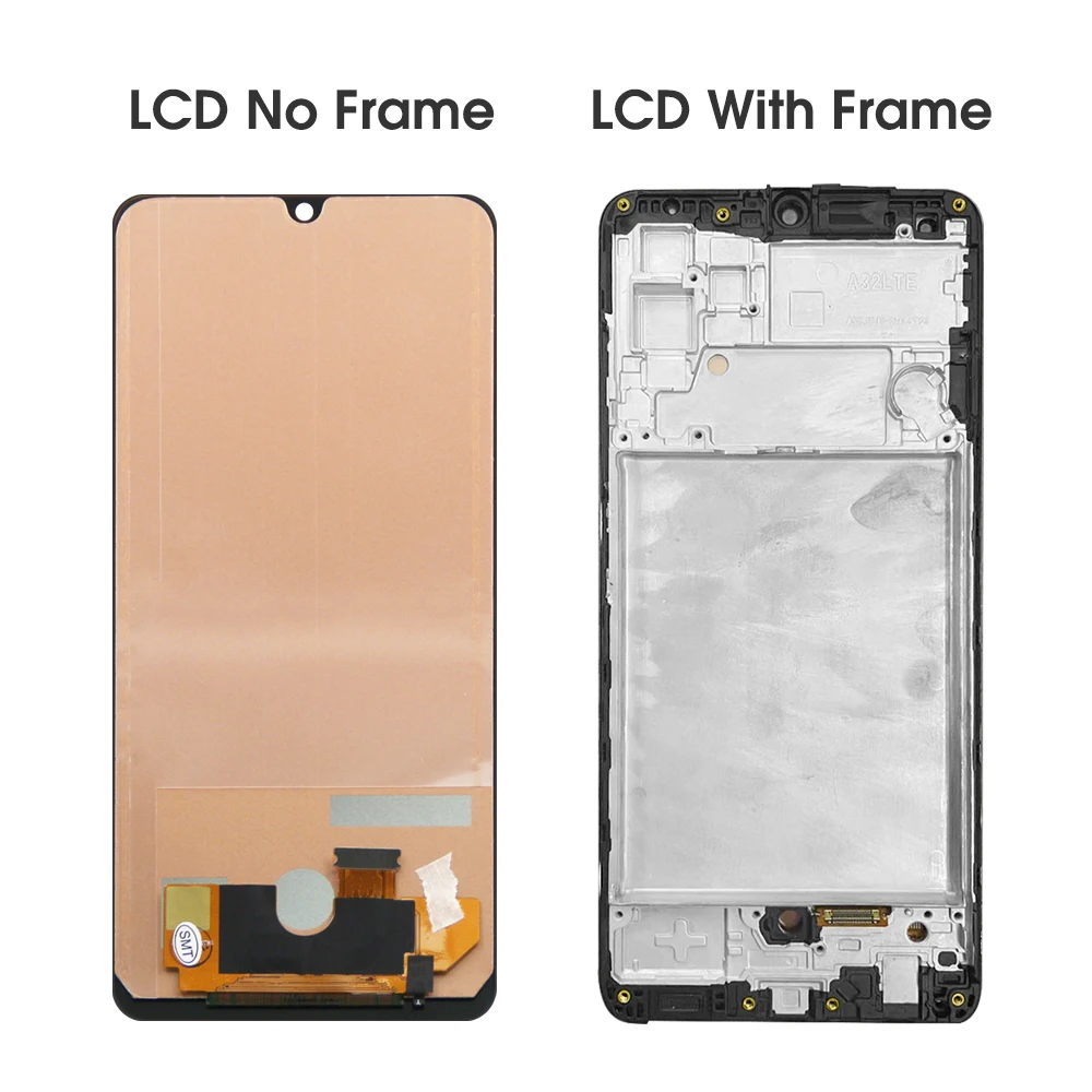 TFT A32 A325F A325M Display Screen Assembly for Samsung Galaxy A32 A325F A325F/DS Lcd Display Digital Touch Screen with Frame