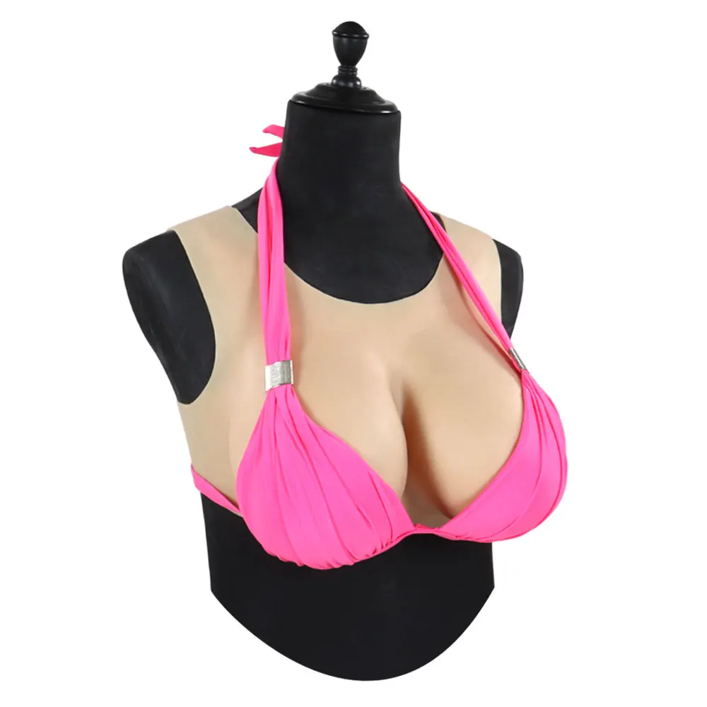 Silicone Breast Forms Fake Boobs Bareback Style Artistic Huge Chest CDEGH Cup for Crossdresser Transvestite Sissy Drag Queen