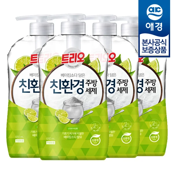 [Aekyung] The trio-dipped kitchen washing powder baking soda with a lime 680ml x 4