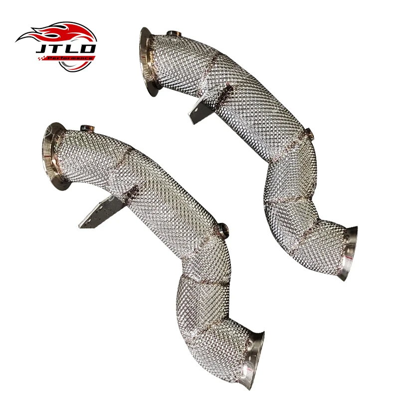 JTLD Stainless Steel Turbo Catless Exhaust Downpipe with Heat Shield for Mercedes Benz W205 C200 C250 C300 Left-hand Drive - Image 4