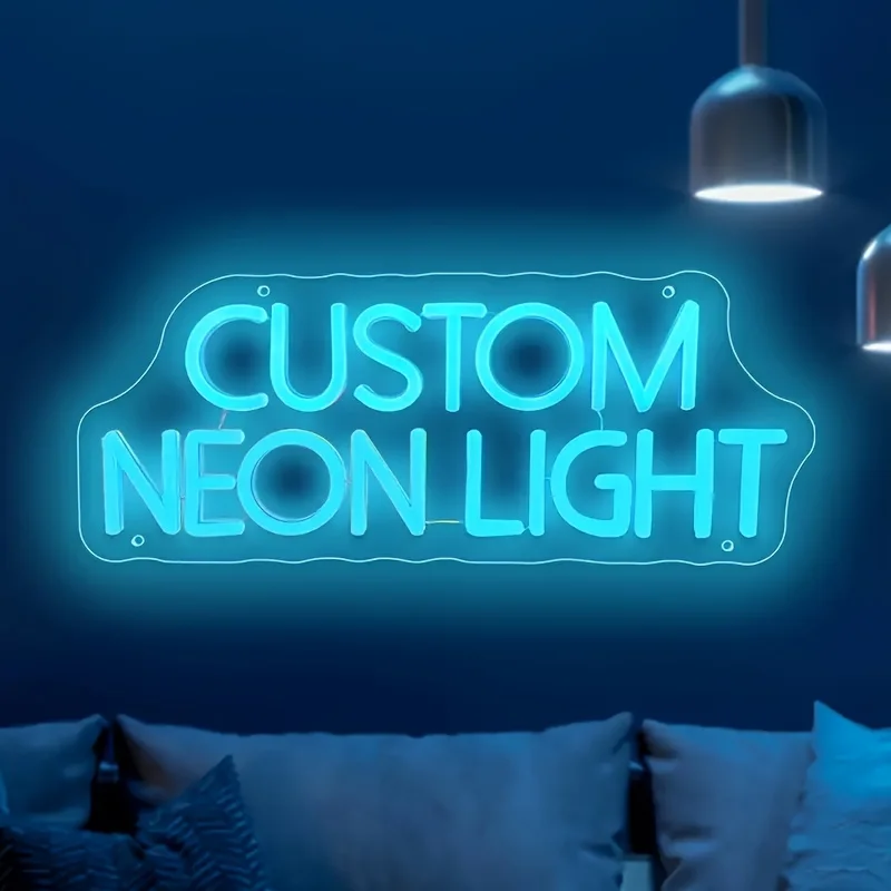 

Personalized LED Neon Sign Compatible for Name/Text/Logo - USB-Powered Wall Light with 6 Sizes & 9 Colors (,,,,, Suitable for Pa