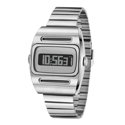 Imagen 2 del producto BENLYDESIGN Relojes de metal únicos Relojes digitales retro para hombres G100