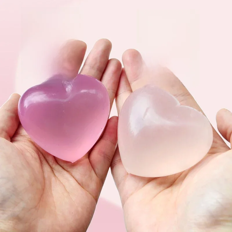 Jouet à presser en Maltose pour enfants, mignon, changement de couleur, cœur, boule d'aération Anti-stress, rebond lent, soulage le Stress, jouets, cadeau pour adultes