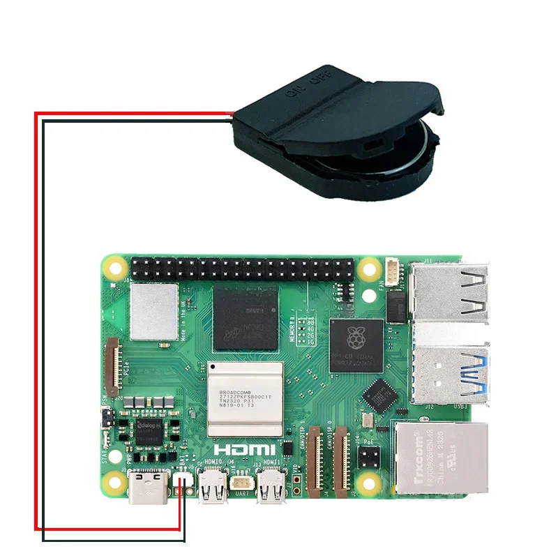Boîtier de batterie Raspberry Pi 5 RTC (en option avec batterie ou sans batterie)