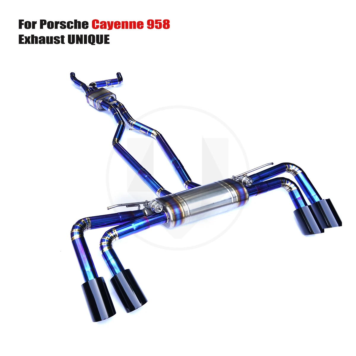 UNIQUE Designs 2014-2017 Porsche Cayenne 958.2 3.0T 3.6T 4.8T TC4 titanium sports Valved  Exhaust System