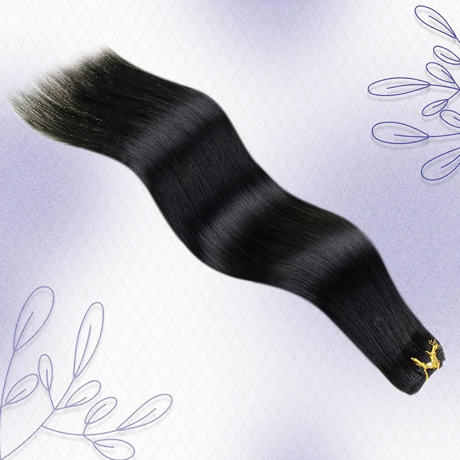 Laavoo costura natural na trama do cabelo 100% cabelo brasileiro real em linha reta 100% tecelagem humanas pacotes de trama dupla extensões de cabelo remy