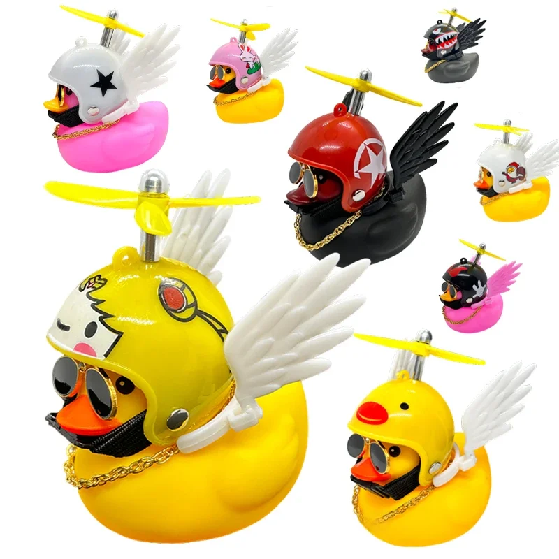 AliExpress ZUIMI Rubber Duck Toy Car Ornaments Yellow Duck Car Dashboard Decorations Motor Accessories Yellow Duck Ornaments with Helmet for Bike