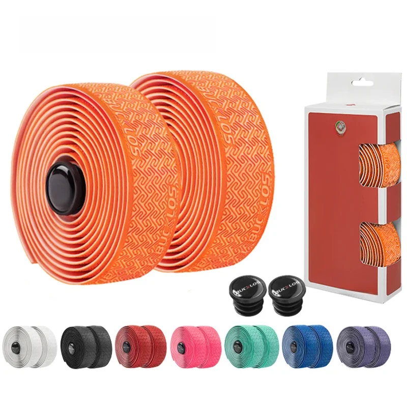 AliExpress BUCKLOS Road Bike Tapes Shockproof Ultralight Cycling Handle Belt Wraps  Winding Breathable Bicycle Handlebar Tape Free Bar Plug