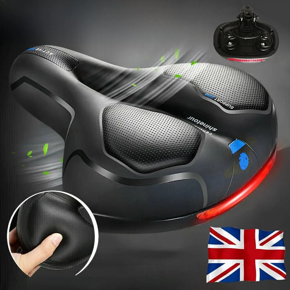 AliExpress NONE Bicycle Seat Soft Waterproof Double Shock Absorber Bicycle Saddle Cushion Seat Comfortable and Breathable Saddle for Riding