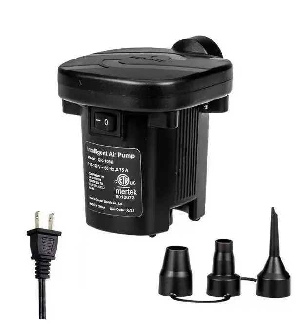 Lagom Bomba De Aire Eléctrica Portátil De Accessorio Deportivo De Camping Alta Potencia 160w Llenado Rápido Colchón De Aire Inflable Piscina Juguete Balsa Cama Barco Piscina Juguete Con 3 Boquillas