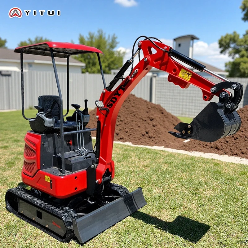 Piccolo escavatore da 1,2 tonnellate dopo la garanzia di vendita Supporto per piccolo escavatore domestico multifunzione personalizzato