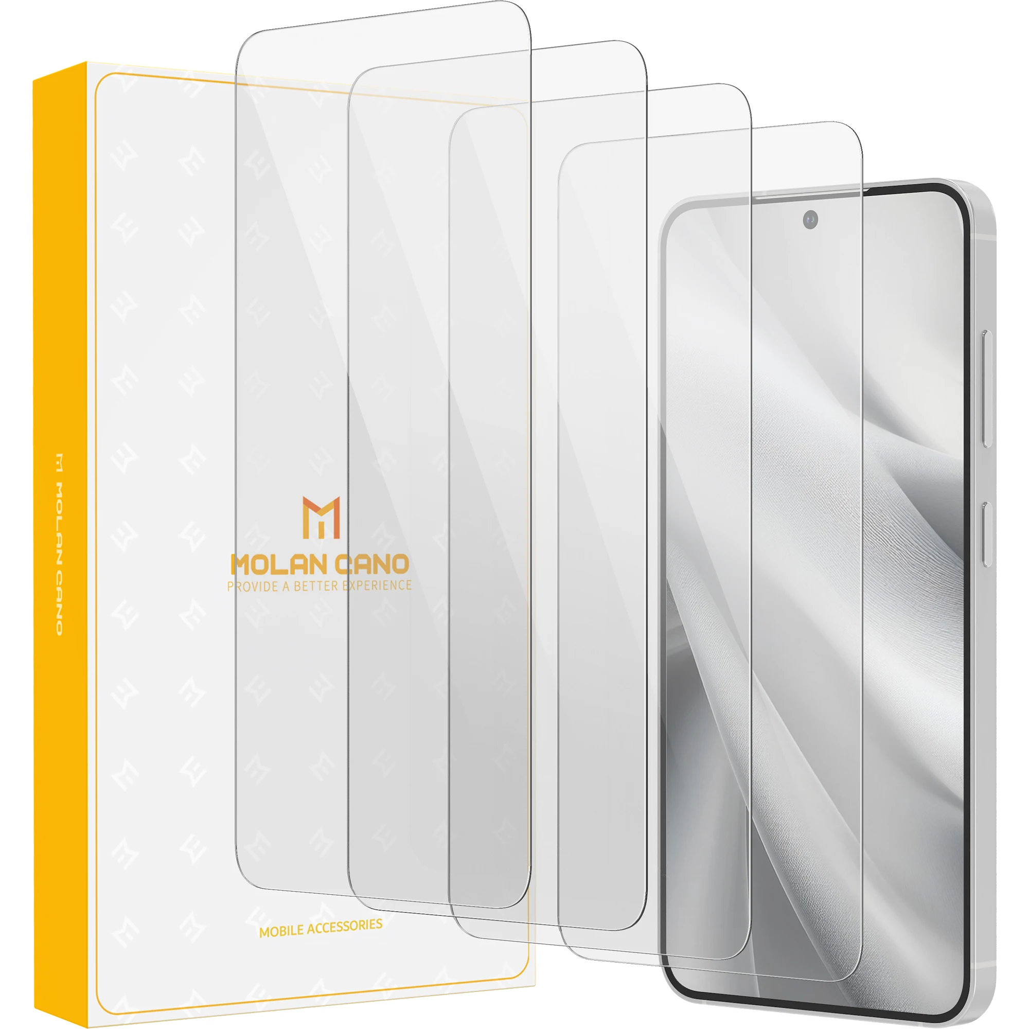 4 sheets Moran Cano Galaxy S25 S24 S23 S22 S21 S20 FE Plus Ultra Flash Liquid Crystal protective film the glass with 4 sheets of fingerprint-activated reinforced glass