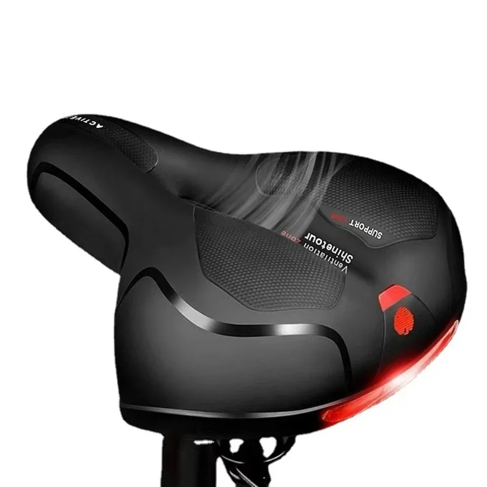 AliExpress Reflective Shock Absorbing Hollow Bike Saddle MTB Bicycle Seat Breathable Rainproof Cycling Road Mountain Cycling Accessory 0402