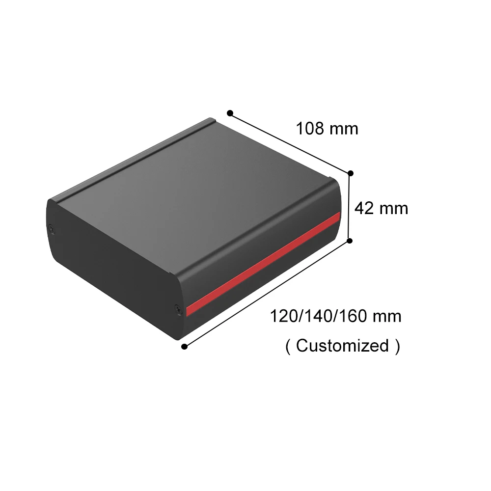 Yonggu custom Heat Sinks Junction Box Metal Electronic Pcb Enclosure Case Integrated Extruded Aluminum Housing J49 108*42MM