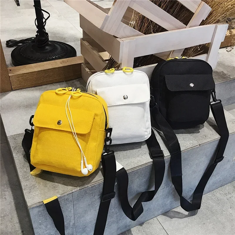 Petit sac en toile pour femmes, sacs à bandoulière, messager, porte-monnaie, dessin animé, sacs à bandoulière pour téléphone portable, sacs à main pour téléphone