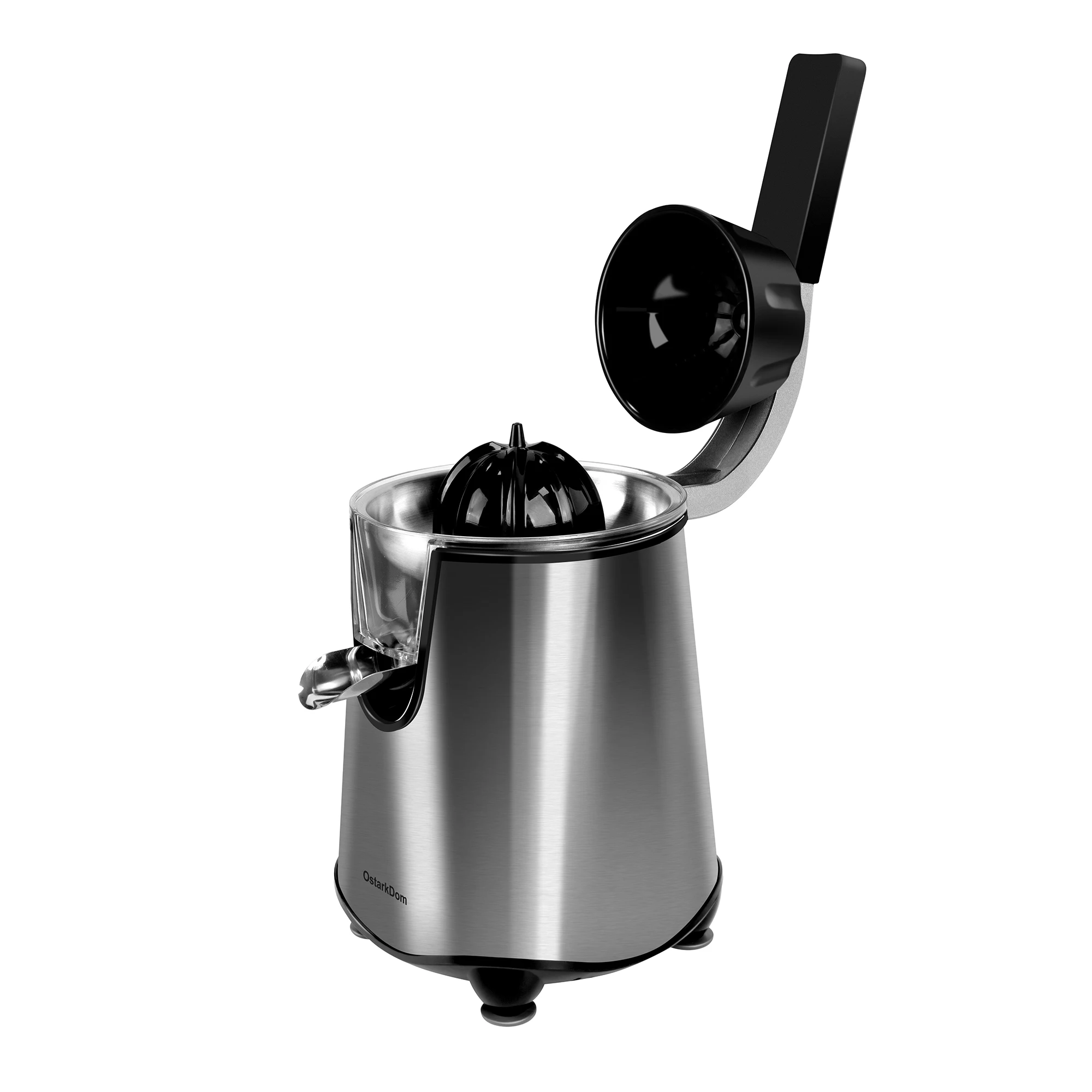 مستخرج عصير أوستاركدم 400 مل، مادة من الستانلس ستيل، قمع شفاف، فلتر فولاذي Ss، كقمع وفوهة مضادة للتنقيط، 600 وات، 230 فولت #4